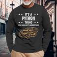 Damen Ist So Ein Python Ding Lustiger Spruch Pythons Mit-Ausschnitt Langarmshirts Geschenke für alte Männer