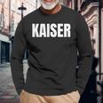 Damen Kaiser Nachname Familie Team Ehe Familienfeier Mit-Ausschnitt Langarmshirts Geschenke für alte Männer