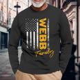 Damen Usa Webb Familienname Webb Nachname Webb Mit-Ausschnitt Langarmshirts Geschenke für alte Männer