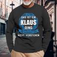 Das Ist Ein Klaus Ding First Name Langarmshirts Geschenke für alte Männer