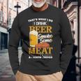 Das Ist Was Ich Tue Ich Trinke Bier Rauch Etwas Fleisch Ich Weiß Dinge Langarmshirts Geschenke für alte Männer