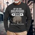 Flusspferd Sachen Ist So Ein Nilpferd Ding Nilpferd Langarmshirts Geschenke für alte Männer