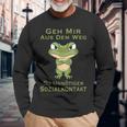 Frog Geh Mir Aus Dem Weg Du Unnötiger Sozialkontakt Geh Mir Aus Langarmshirts Geschenke für alte Männer