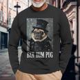 Dog Bah Hum Pug Christmas Pet Holiday Photo Humbug Bug Long Sleeve T-Shirt Gifts for Old Men