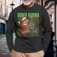 Polish Meme Christmas Bobr Kurwa Bober Bobr Langarmshirts Geschenke für alte Männer