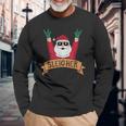 Sleigher Rock N Roll Santa Claus Christmas Long Sleeve T-Shirt Gifts for Old Men