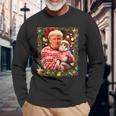 Trump Christmas Sweater For Cat Lovers Long Sleeve T-Shirt Gifts for Old Men