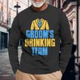 Groom's Drinking Team Retro Stag Night Langarmshirts Geschenke für alte Männer