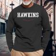 Hawkins Limited Edition Surname Personalised Sports Langarmshirts Geschenke für alte Männer