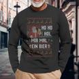 Ho Ho Hol Mir Mal Ein Bier Christmas Langarmshirts Geschenke für alte Männer