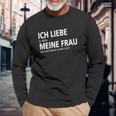 Ich Liebe Meine Frau Motorrad Fahren Langarmshirts Geschenke für alte Männer