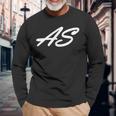 As Initials First Name A Last Name S All Names With A Langarmshirts Geschenke für alte Männer