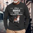 Ist So Ein Beagle Ding Lustiger Spruch Beagle Langarmshirts Geschenke für alte Männer