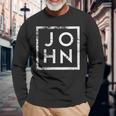 John Minimalism Langarmshirts Geschenke für alte Männer