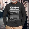 Johnson Familientreffen Nachname Afrikanischer Amerikanischer Nachname Langarmshirts Geschenke für alte Männer