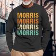 Morris Nachname Familientreffen Nachname Personalisiert Langarmshirts Geschenke für alte Männer