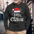 Mr And Mrs Claus Pyjama Santa Langarmshirts Geschenke für alte Männer