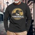 Père Fils Partenaire Papasaurus T-Rex Dinosaur Langarmshirts Geschenke für alte Männer