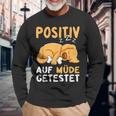 Positiv Auf Müde Getestet Dog Sleep Langarmshirts Geschenke für alte Männer