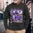 Retro Lamar Jackson Vintage Lover Graphic 90S Long Sleeve T-Shirt Gifts for Old Men