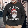 Rizz The Season Sigma Rizzler Santa Claus Rizzmas Joke Long Sleeve T-Shirt Gifts for Old Men
