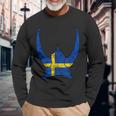 Schweden Wikinger Helm Schwedischer Nordmann Stolz Sköl Langarmshirts Geschenke für alte Männer