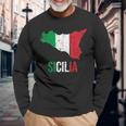 Sicilia Bella Italia Sicily Langarmshirts Geschenke für alte Männer