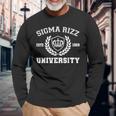 Sigma Rizz University Meme Rizzler Internet Memes Meme Long Sleeve T-Shirt Gifts for Old Men
