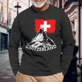 Switzerland Matterhorn Switzerland Alps Langarmshirts Geschenke für alte Männer