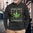 Ugly Christmas Frohe Highnachten Marihuana Weed Geschenk Langarmshirts Geschenke für alte Männer