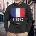 Ville De Fismes France Fr Drapeau Français T-shirt à manches longues Cadeaux pour les vieillards