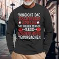 Vorsicht Das Tischtennis Spielen Ping Pong Langarmshirts Geschenke für alte Männer