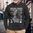 WikingerMänner Odin Wikinger Jahrgang 1972 Geburtstags Langarmshirts Geschenke für alte Männer