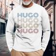 Hugo First Name I Prideintage I Hugo Name Langarmshirts Geschenke für alte Männer