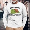 Offizielles Schlaf Schildkröte Turtle Gray S Langarmshirts Geschenke für alte Männer