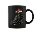 Black Cat Santa Christmas Tree Lighting Xmas Coffee Mug