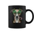 Christmas Tree Sunglasses Whippet Candy Cane Womens Coffee Mug