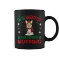 Cute Cardigan Welsh Corgi Dog Christmas On The Naughty List Coffee Mug