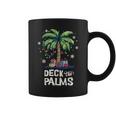 Deck The Palms Family Vacation Tropical Palm Tree Christmas Coffee Mug
