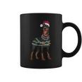 Doberman Santa Christmas Lights Dog Coffee Mug