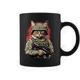 Army Cat With Gun Soldier Warrior Kitty Coffee Mug