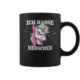 Unicorn Meme Based Ich Hasse Menschen Tassen