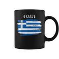 Greece Flag Brush Stroke Style Tassen