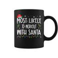 Most Likely To Workout With Santa Christmas Matching Family Coffee Mug
