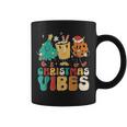 Vintage Groovy Christmas Santa Claus Christmas Vibes Coffee Mug
