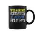 Wolverine On Saturday Lion On Sunday Coffee Mug