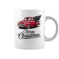 Red Pickup Truck Christmas Tree Vintage Christmas Women Coffee Mug