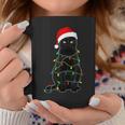 Black Cat Santa Christmas Family Matching Pajamas Xmas Coffee Mug Funny Gifts