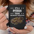 Damen Ist So Ein Python Ding Lustiger Spruch Pythons Mit-Ausschnitt Tassen Lustige Geschenke