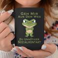 Frog Geh Mir Aus Dem Weg Du Unnötiger Sozialkontakt Geh Mir Aus Tassen Lustige Geschenke